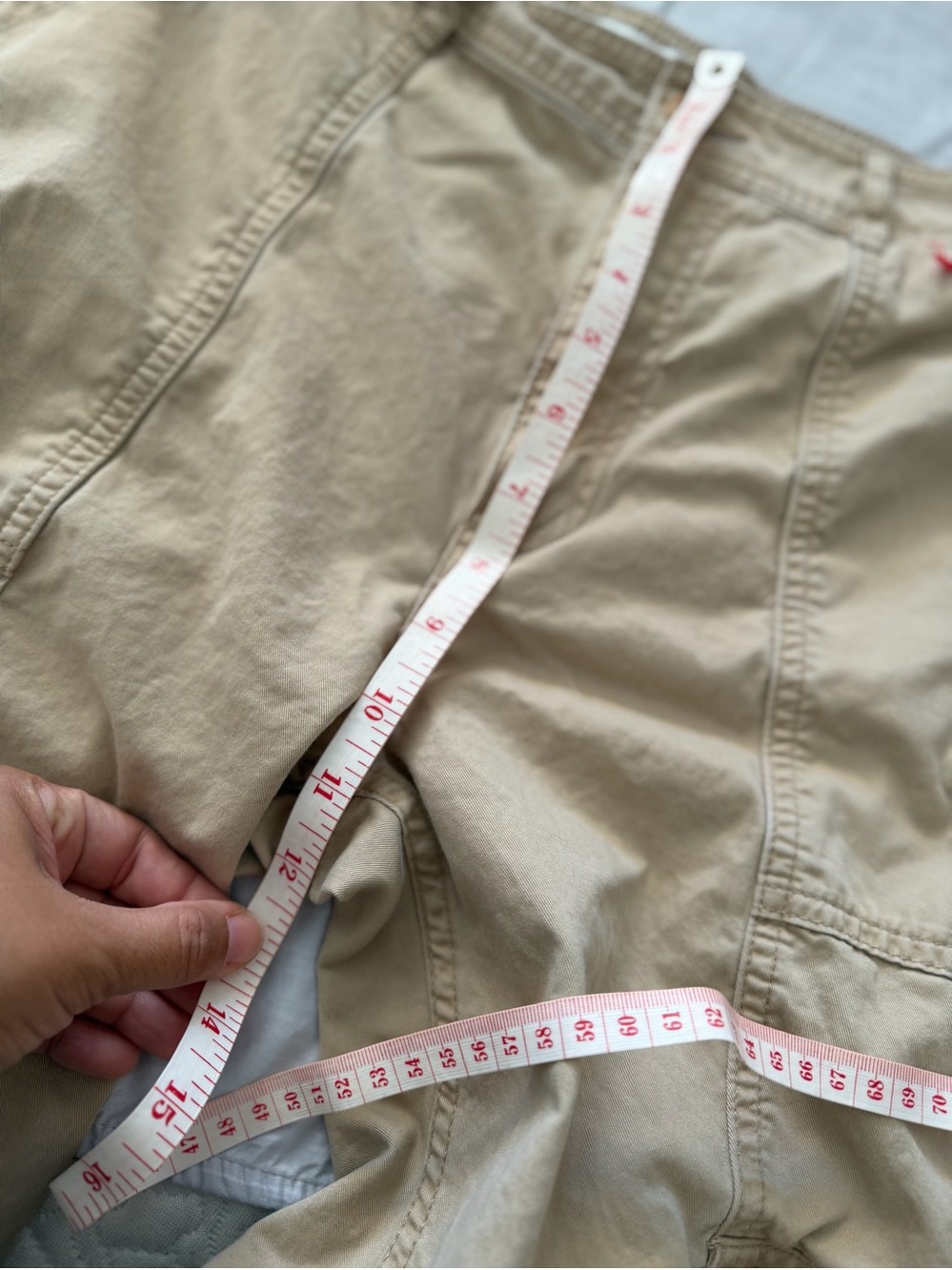 Vintage Abercrombie & Fitch Khaki Drawstring Baggy Cargo Pants 27 4S Y2K - Picture 11 of 11